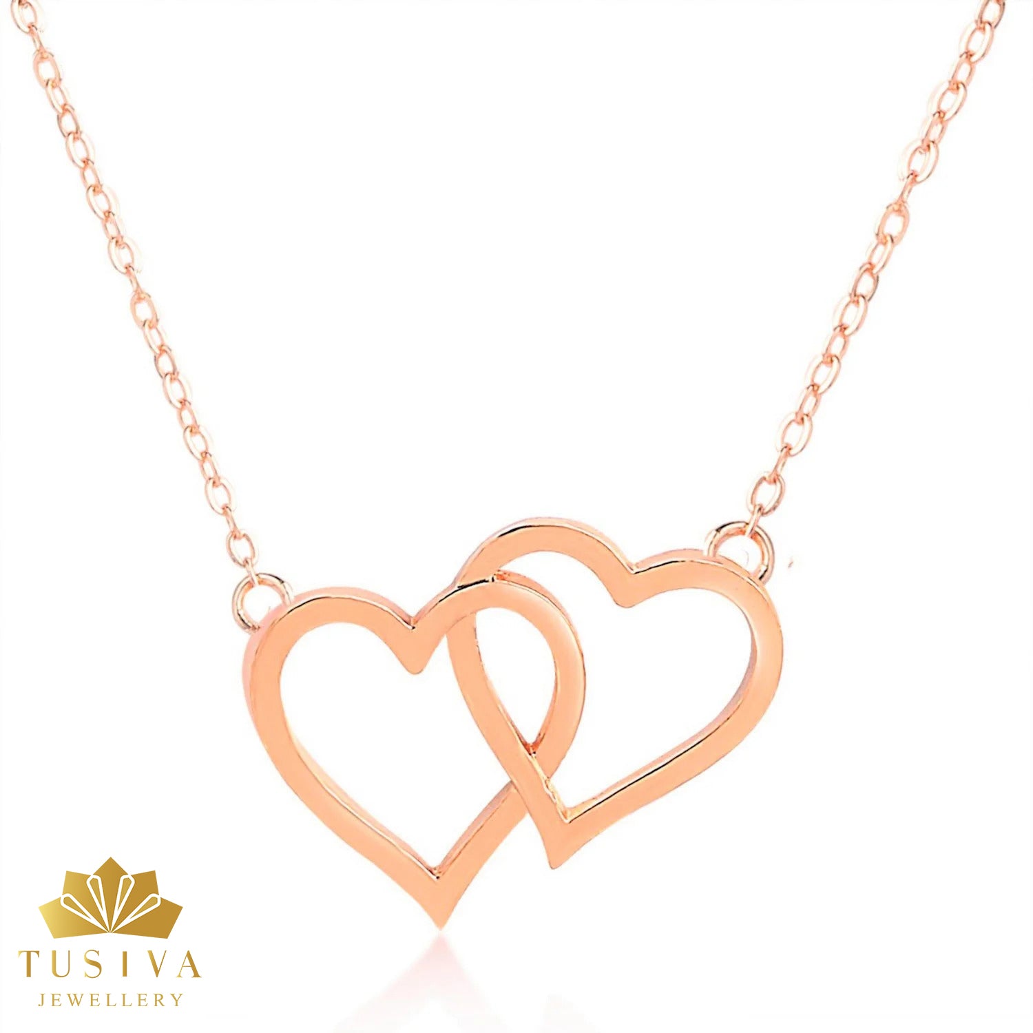 Brass 18k Rose Gold V Shape Chain Pendant For Women – ZIVOM